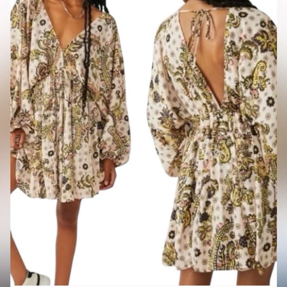 Floral Paisley Women's Dress Free People Size Large